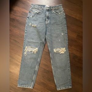 ZARA Distressed Mom Jeans‎
